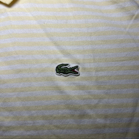 Lacoste Men's Striped Cream Polo Shirt - Picture 2 of 6